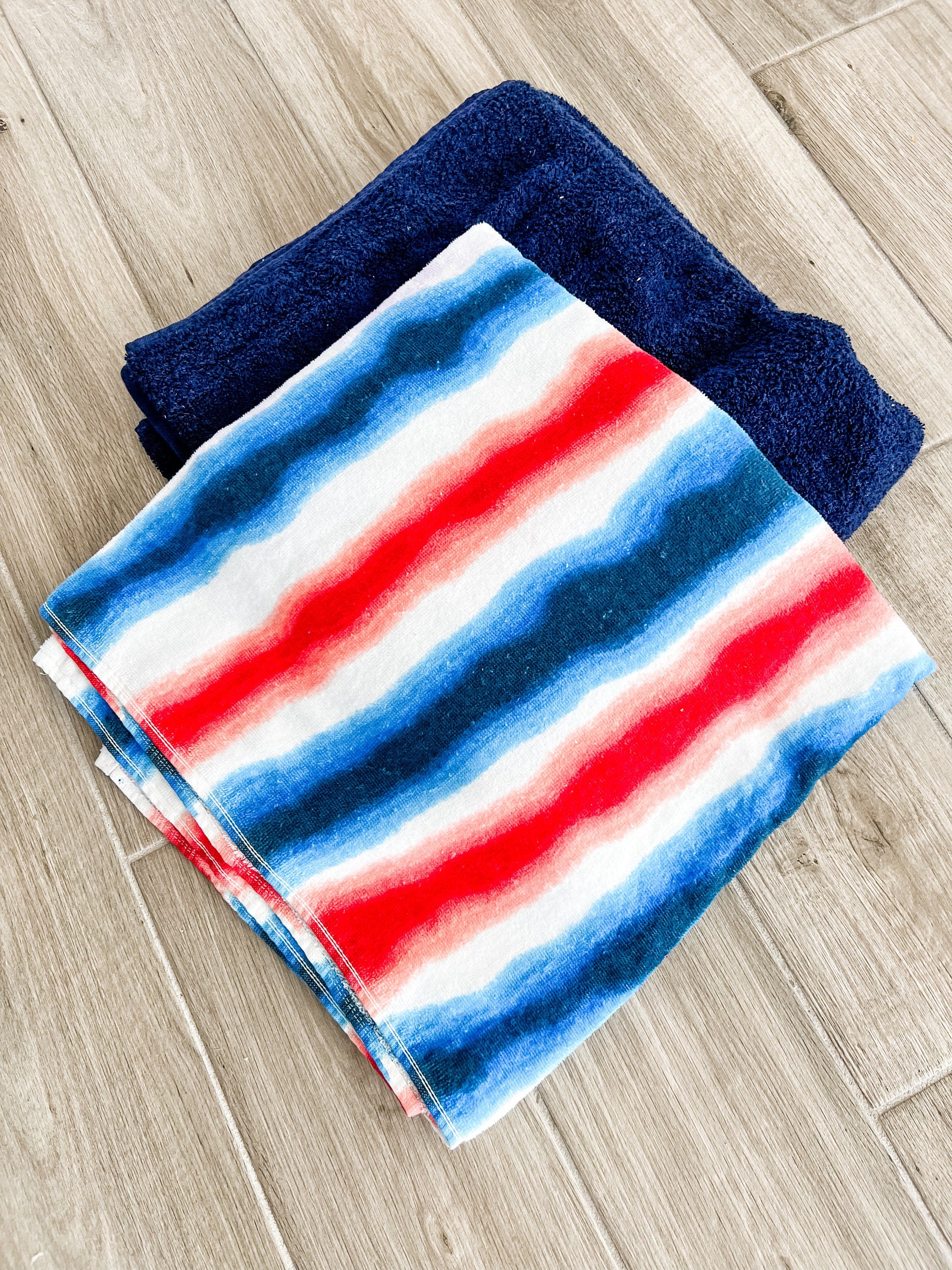 Red & Blue Stripe Towel Pants