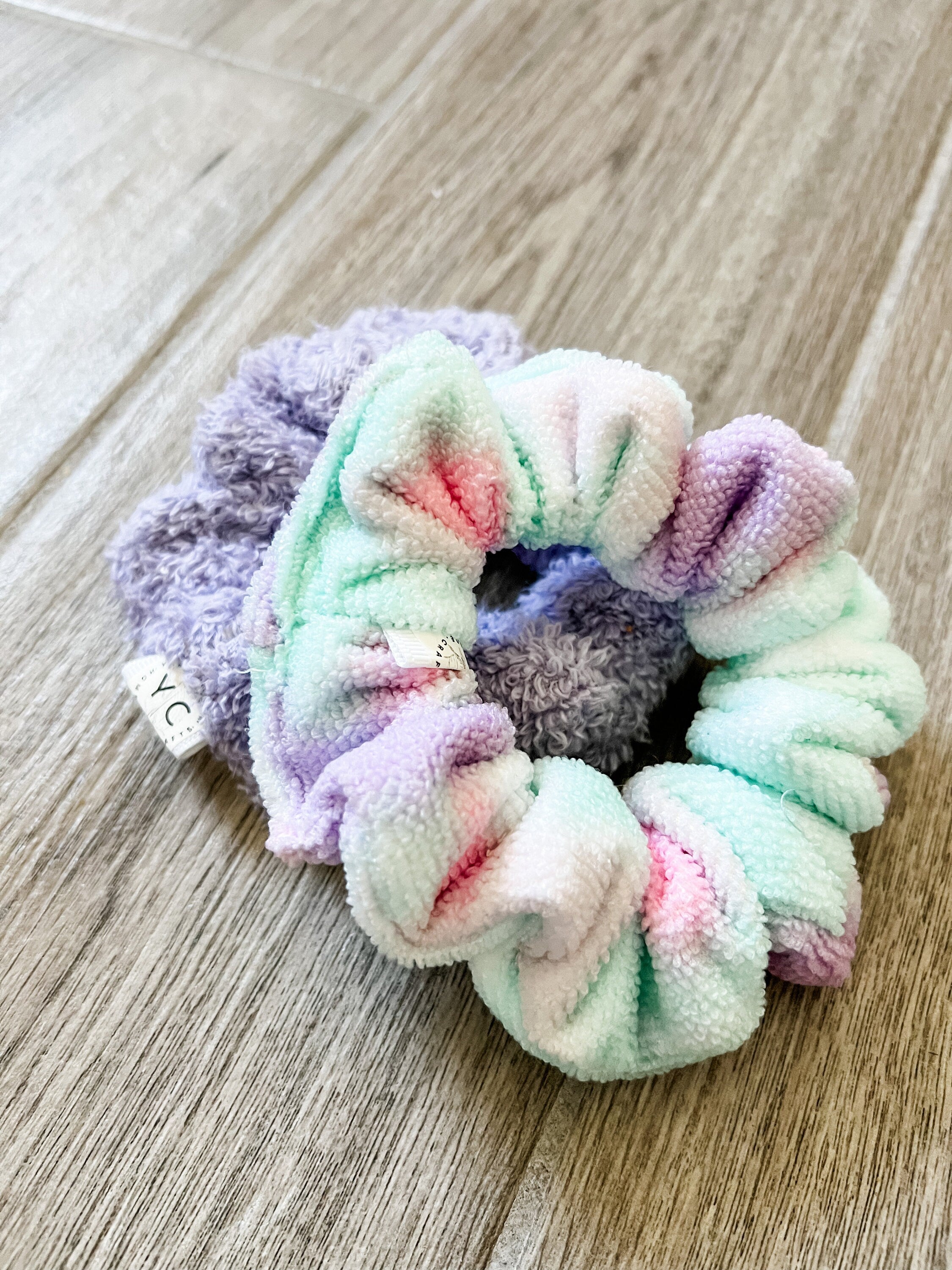 Pastel Tiedye 2PC Towel Scrunchie Pack
