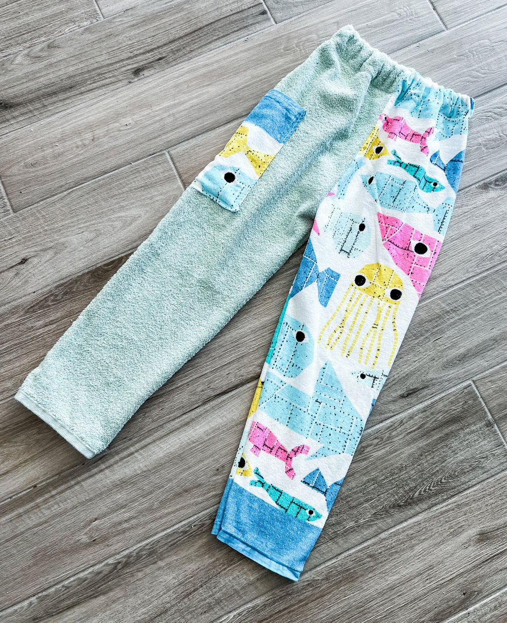 Simple Little Fish Towel Pants