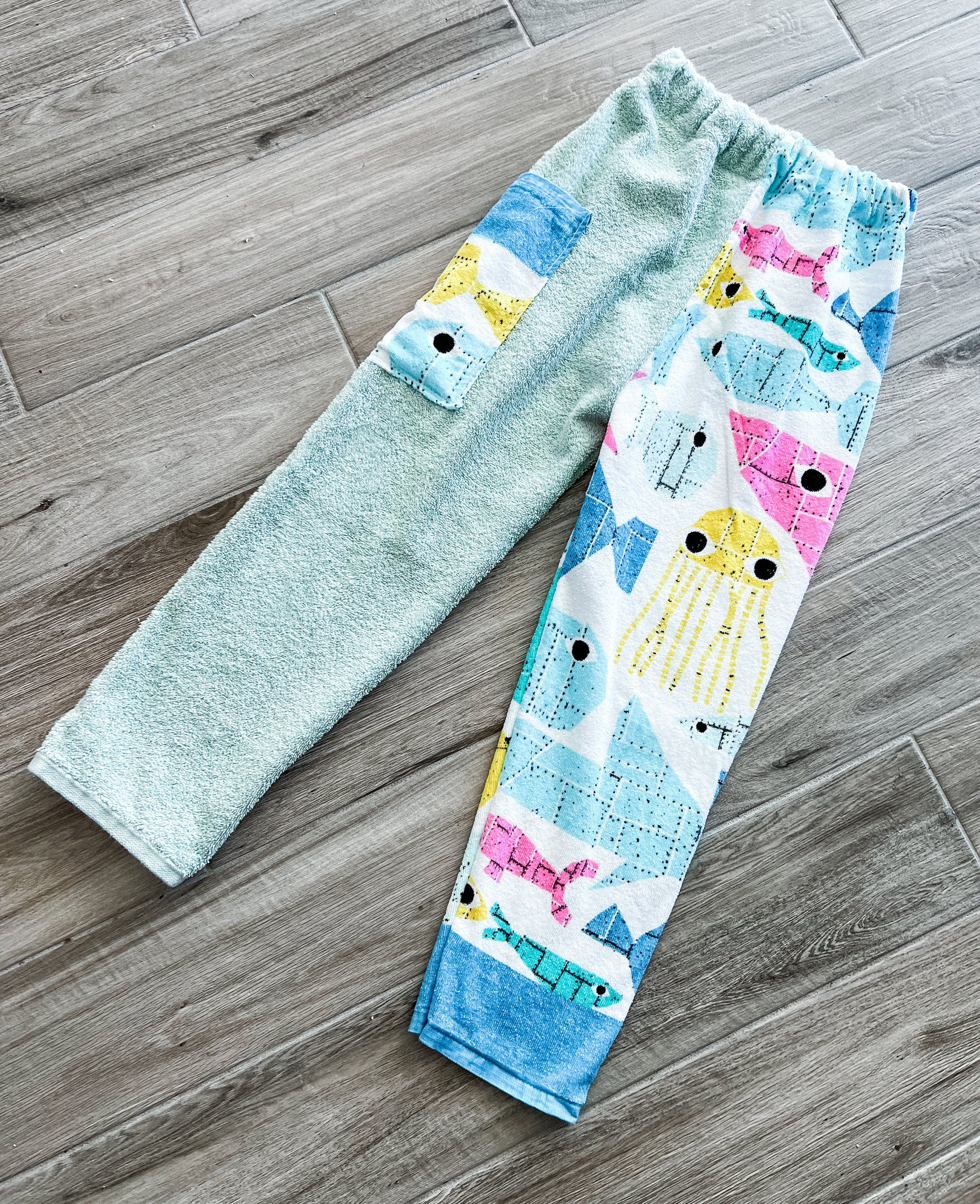 Simple Little Fish Towel Pants