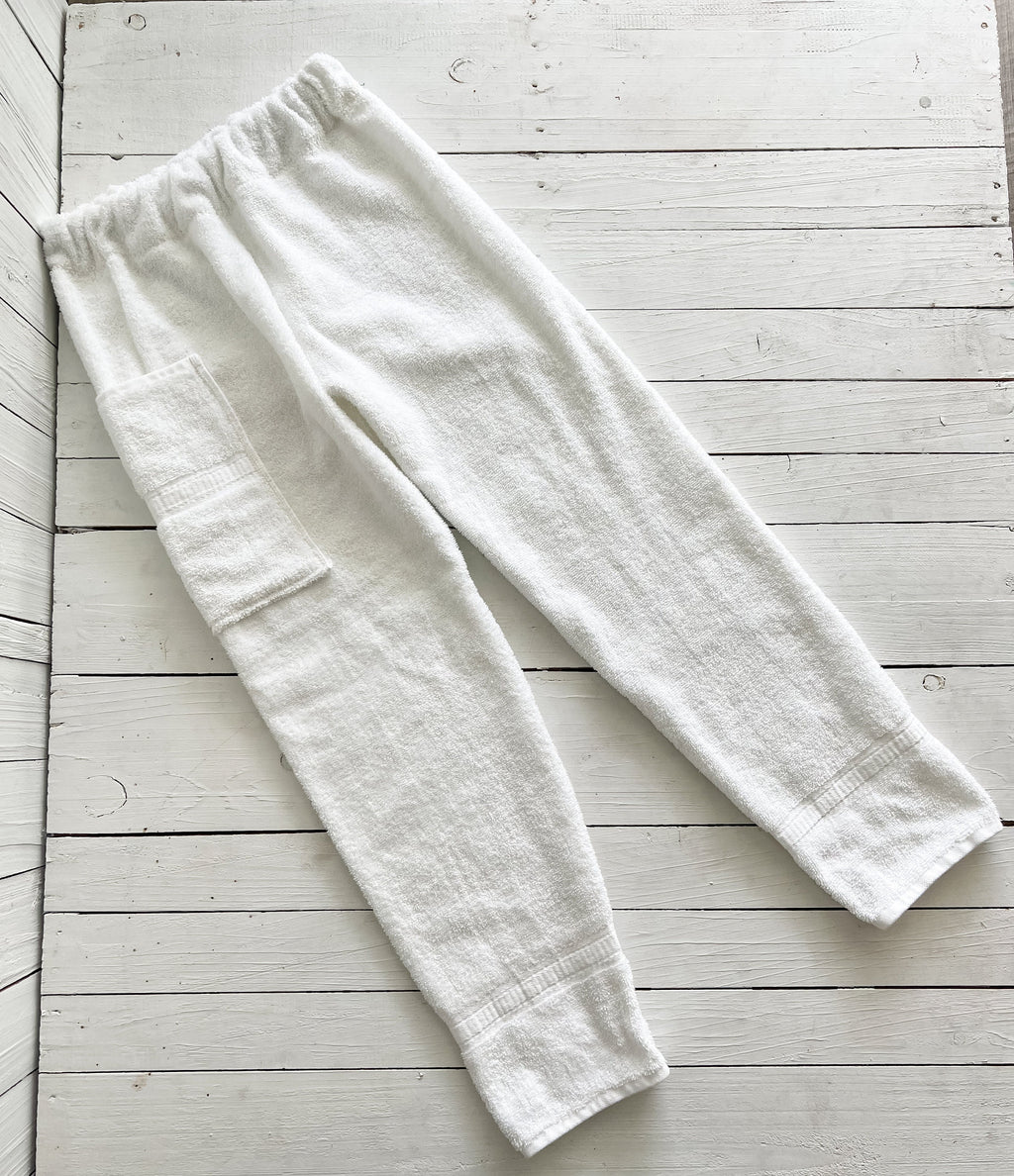 Just White Towel Pants