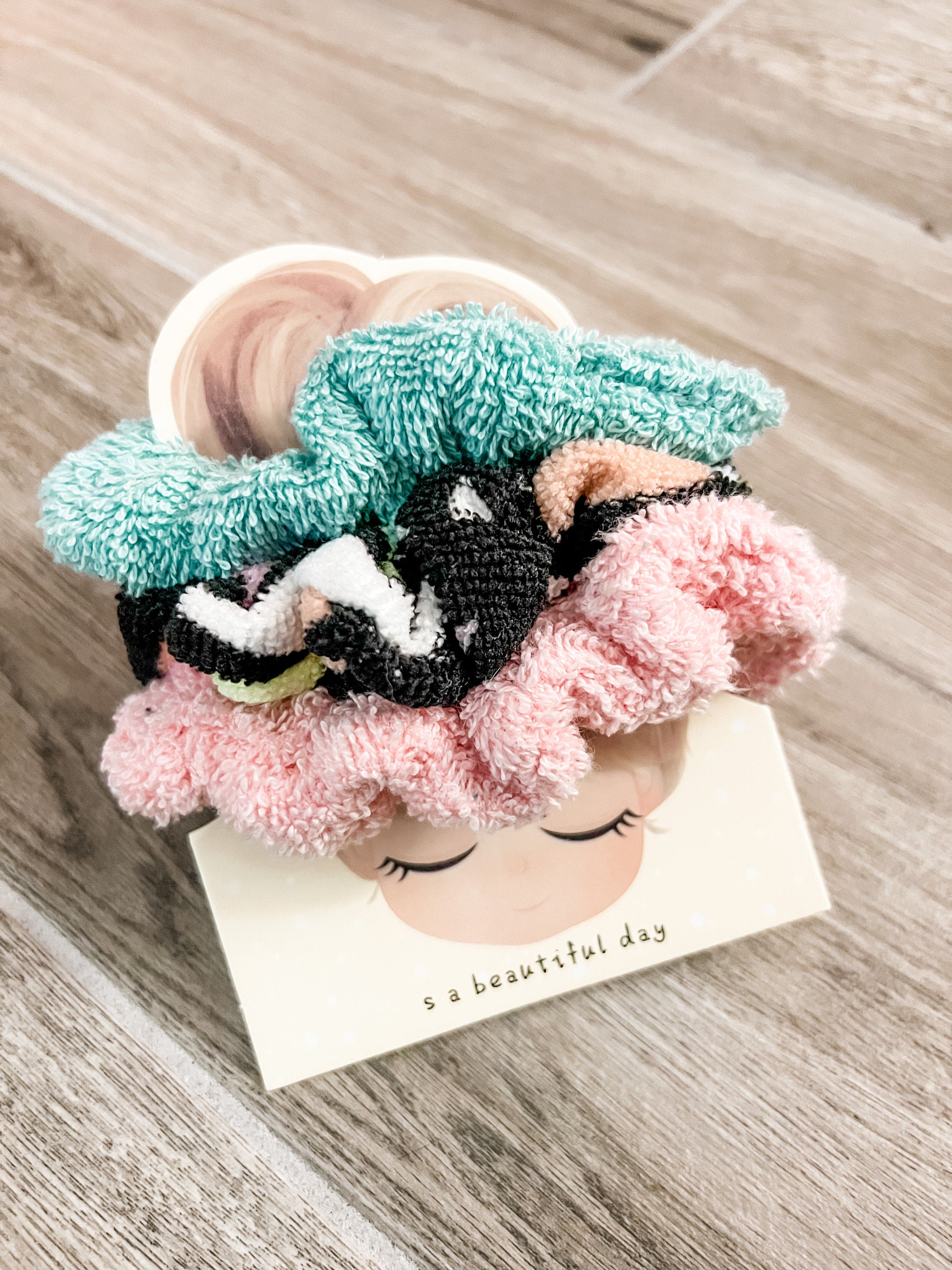 Butterfly Wing 3PC Towel Scrunchie Pack