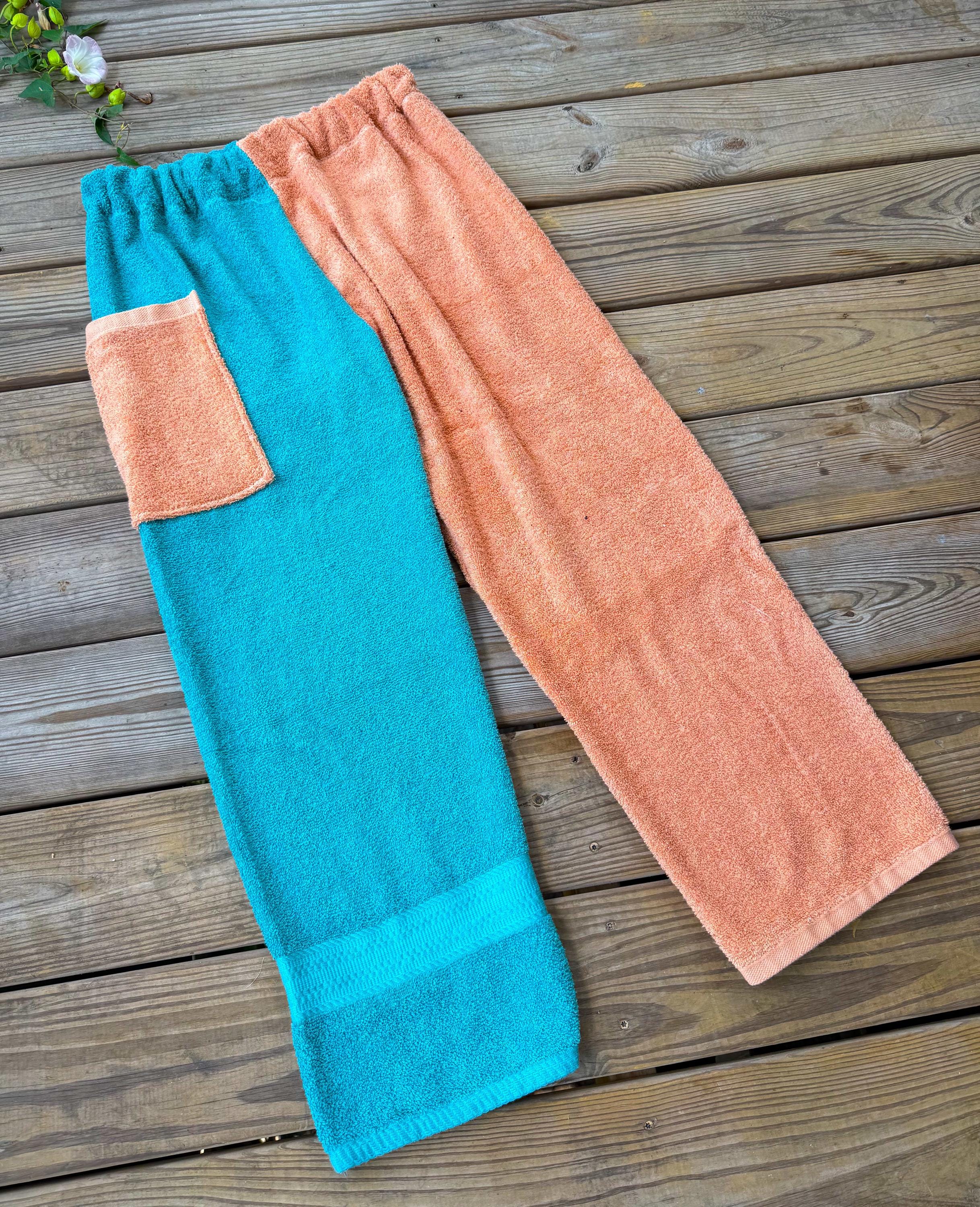 Just Teal & Orange Towel Pants