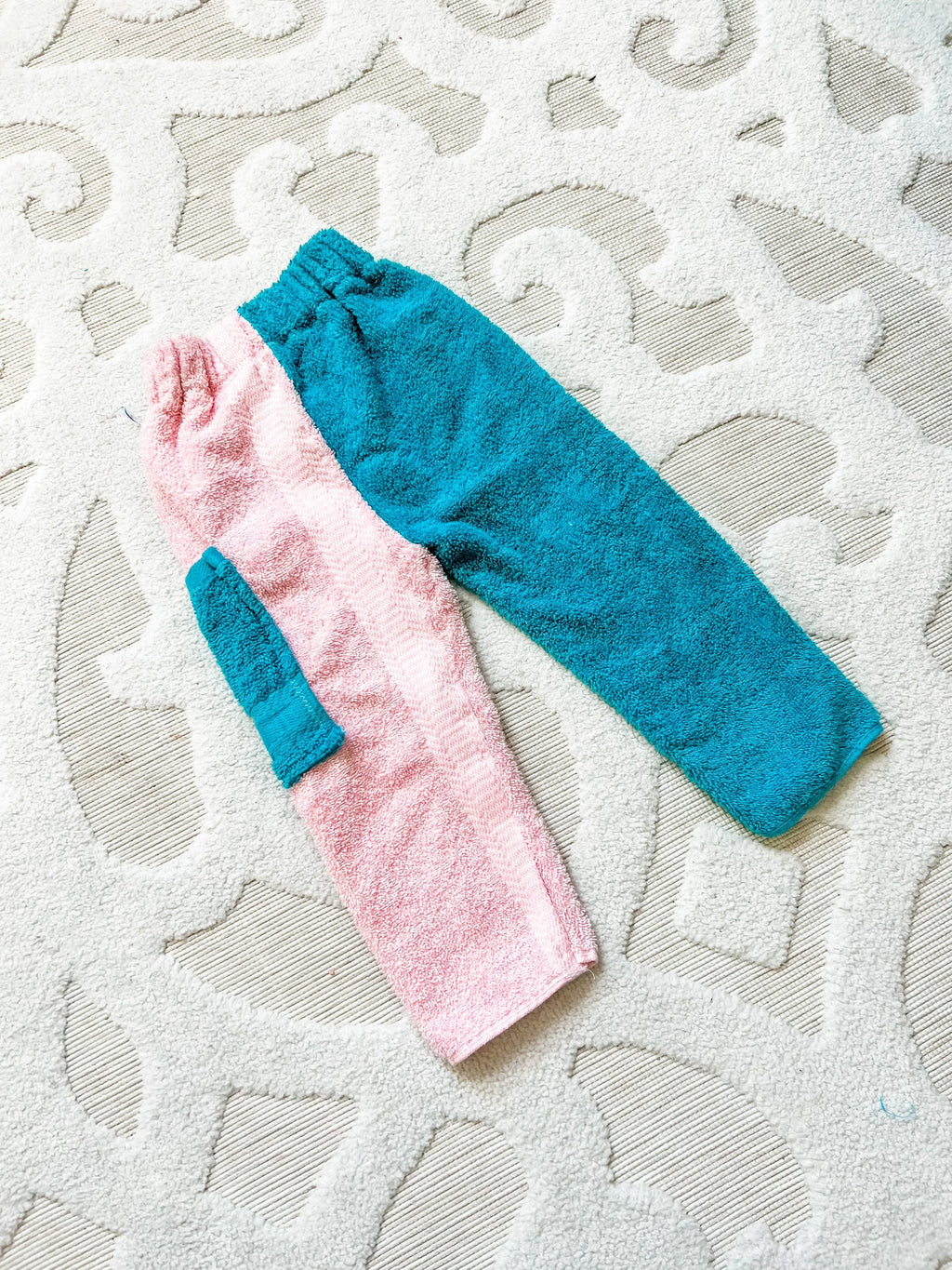 Just Pink and Teal Towel Pants