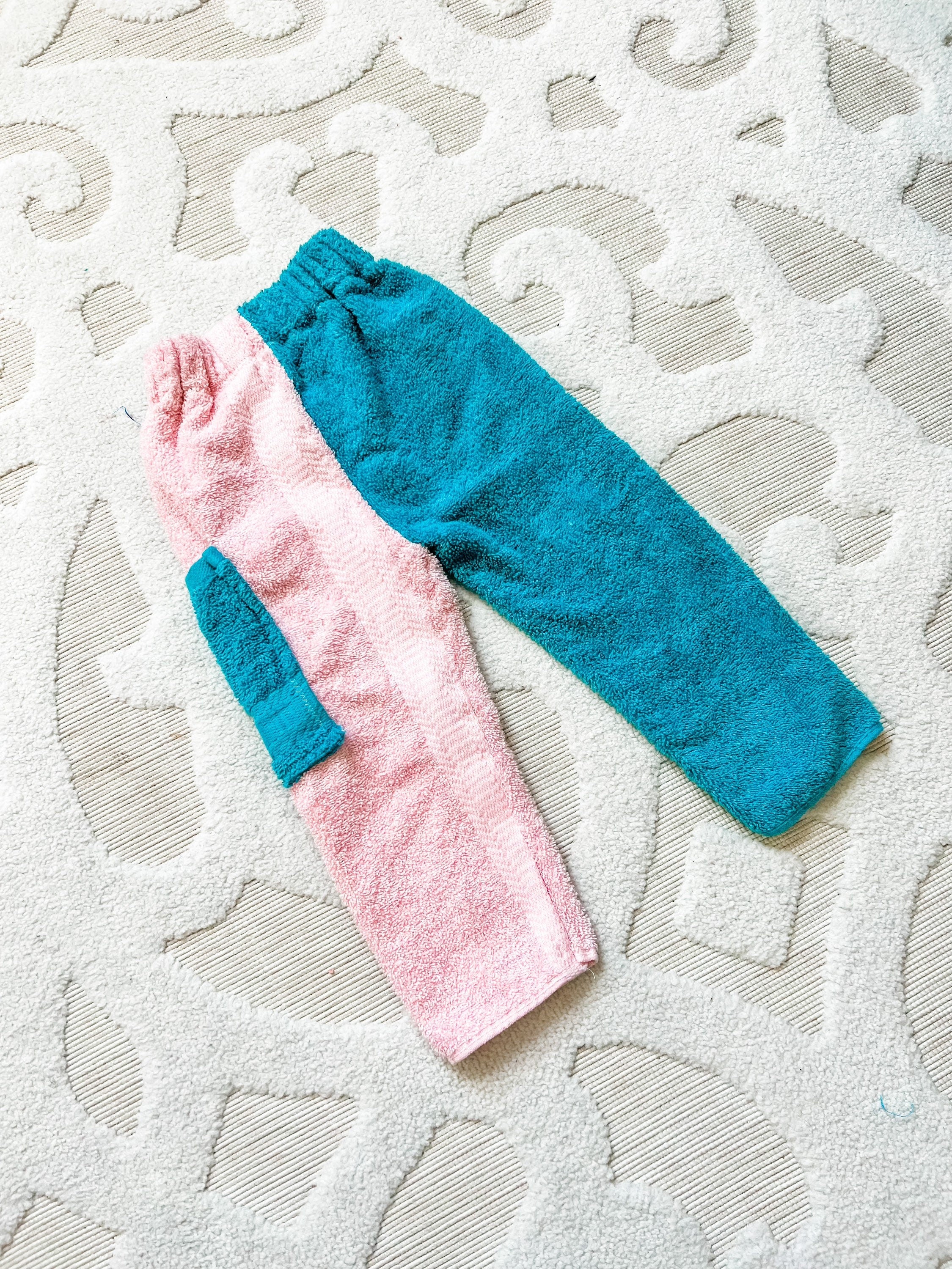 Just Pink and Teal Towel Pants