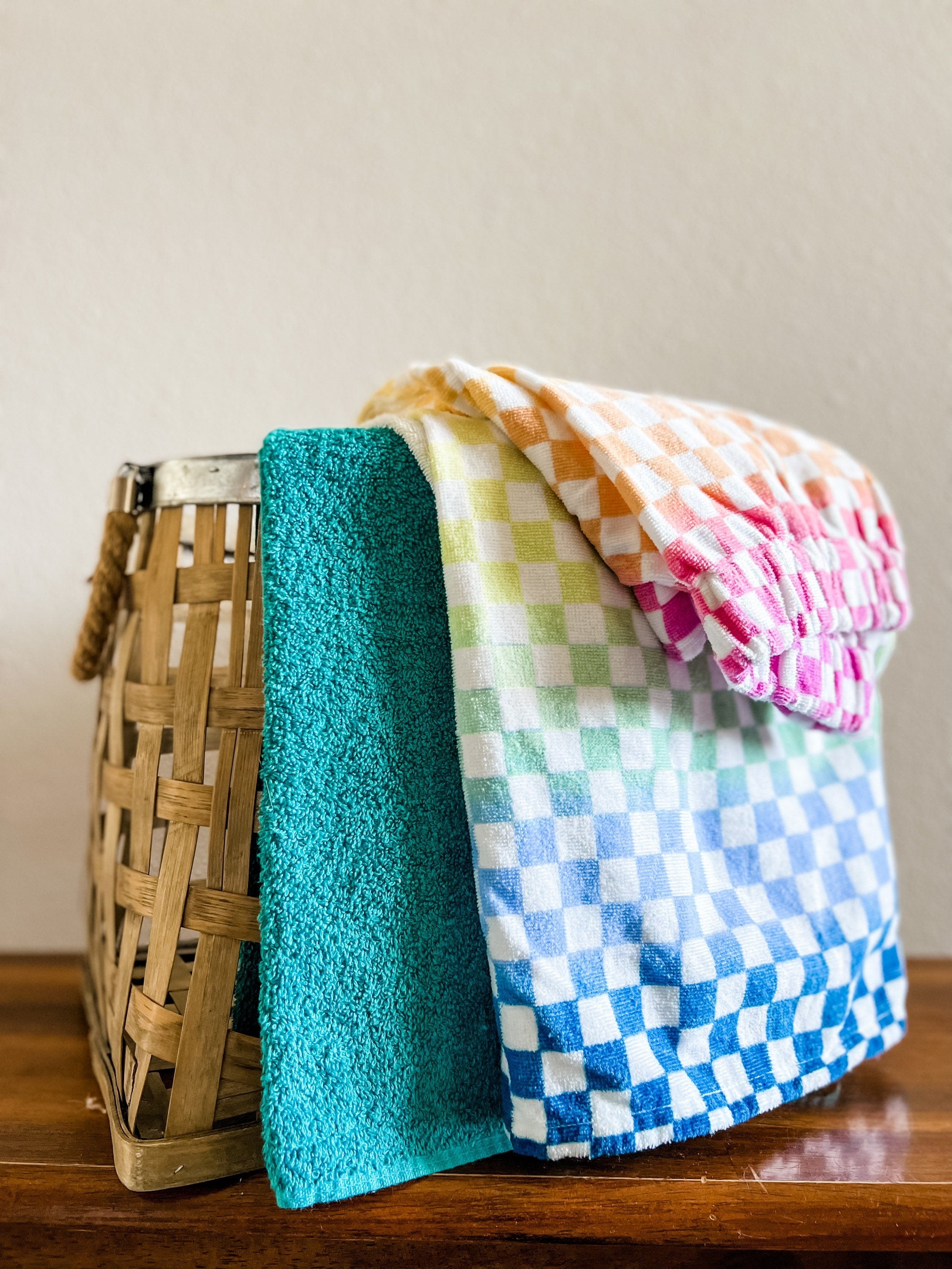 Color Checked (no pocket) Towel Pants