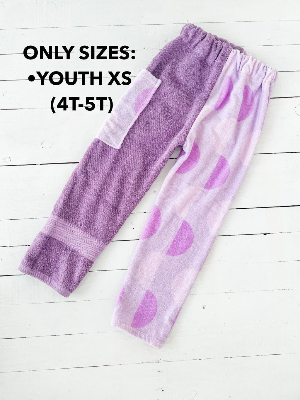 Purple Scallop Towel Pants
