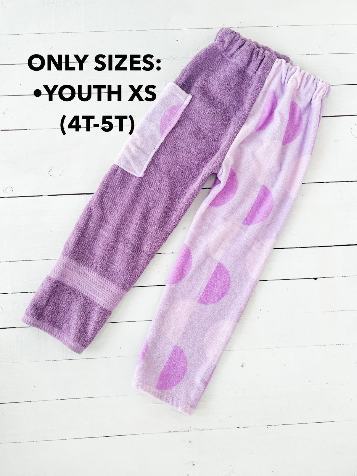 Purple Scallop Towel Pants