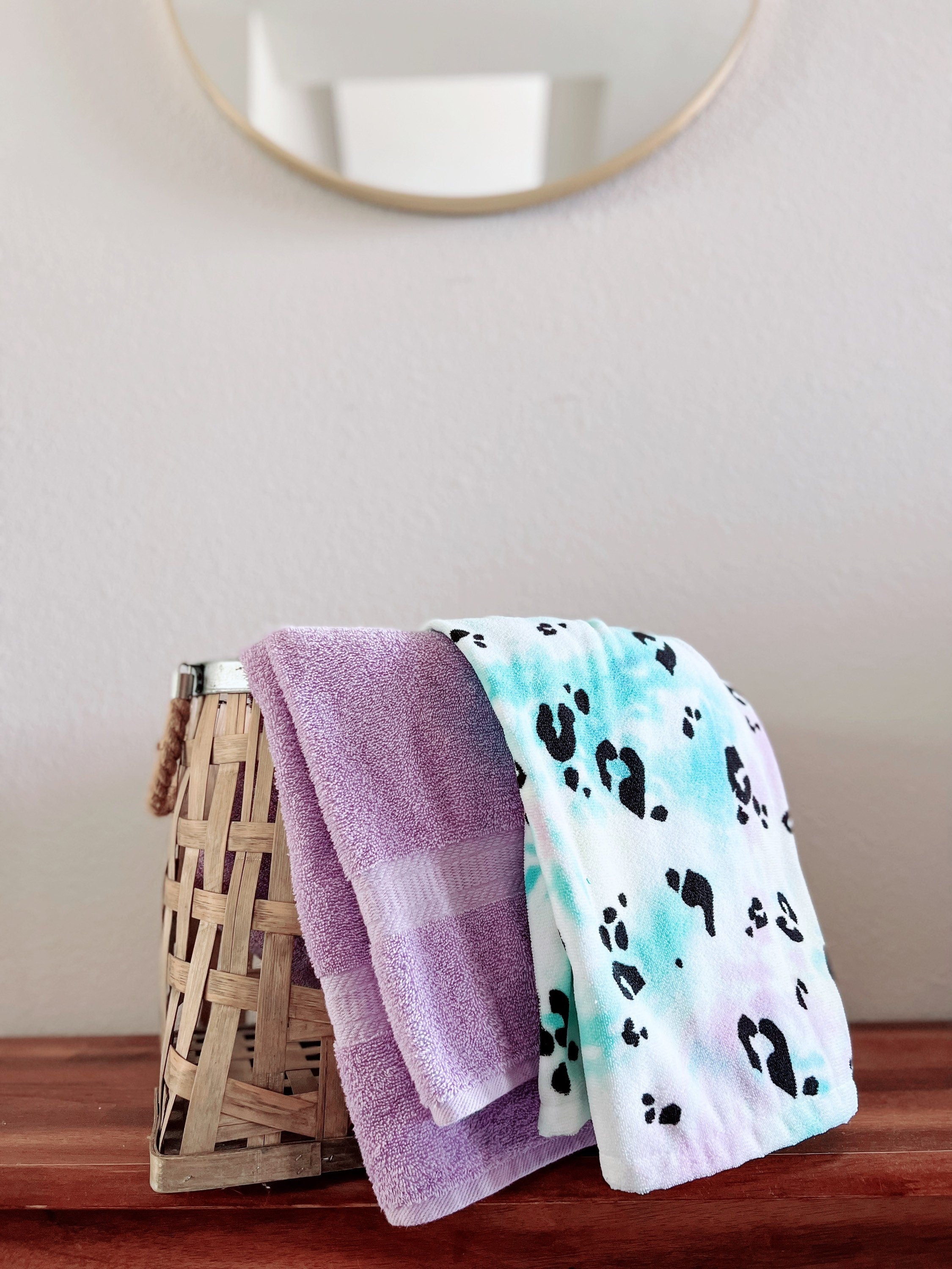 Pastel Leopard Towel Pants