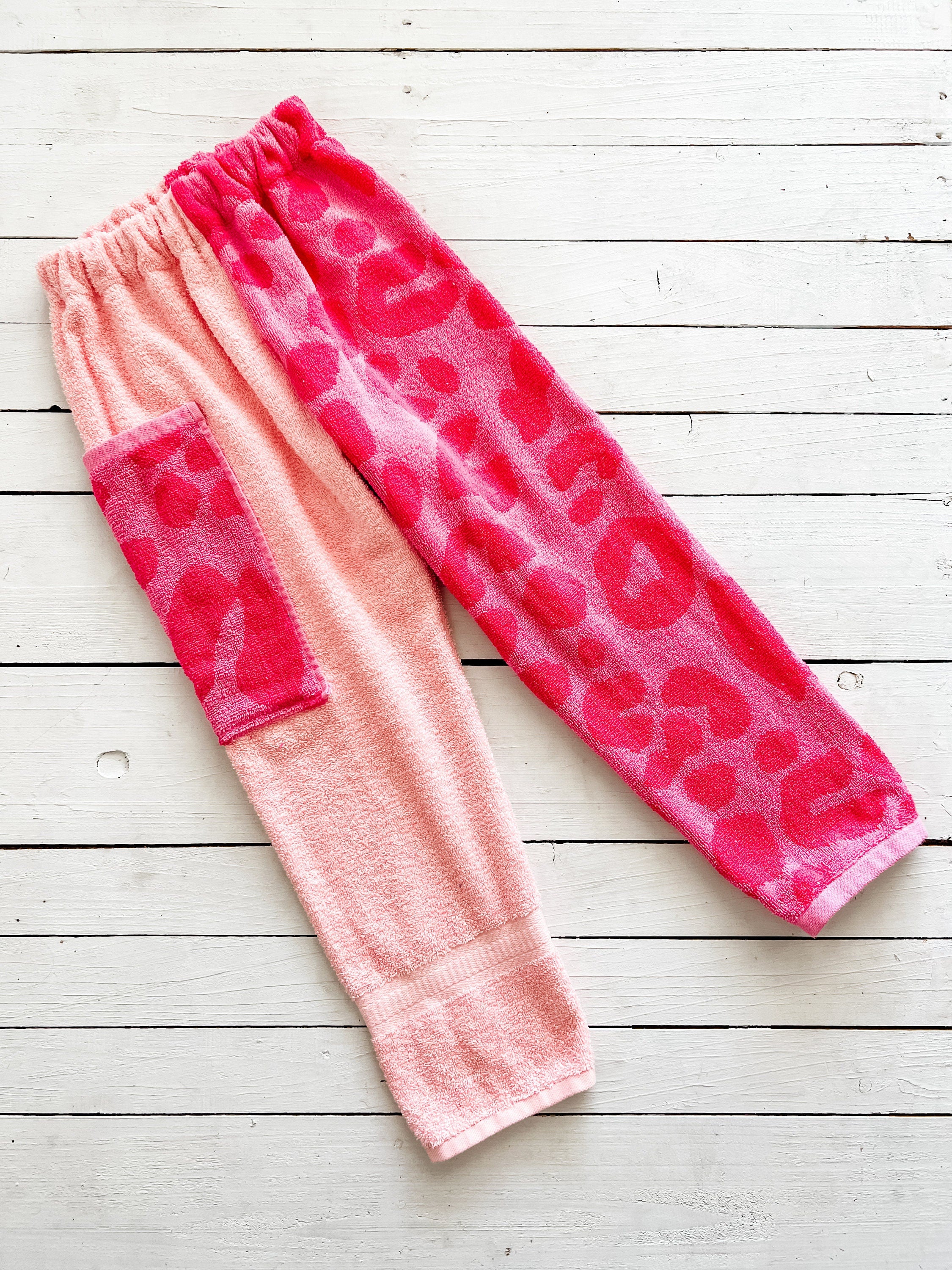 Pink Leopard Spot Towel Pants