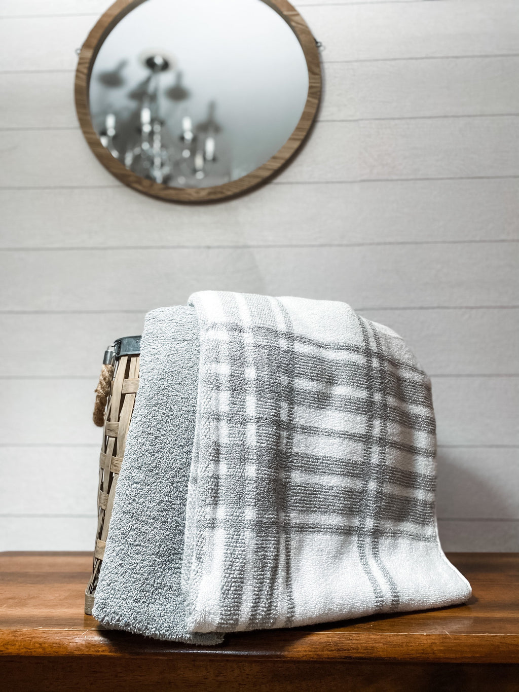 Grey Plaid Towel Pants