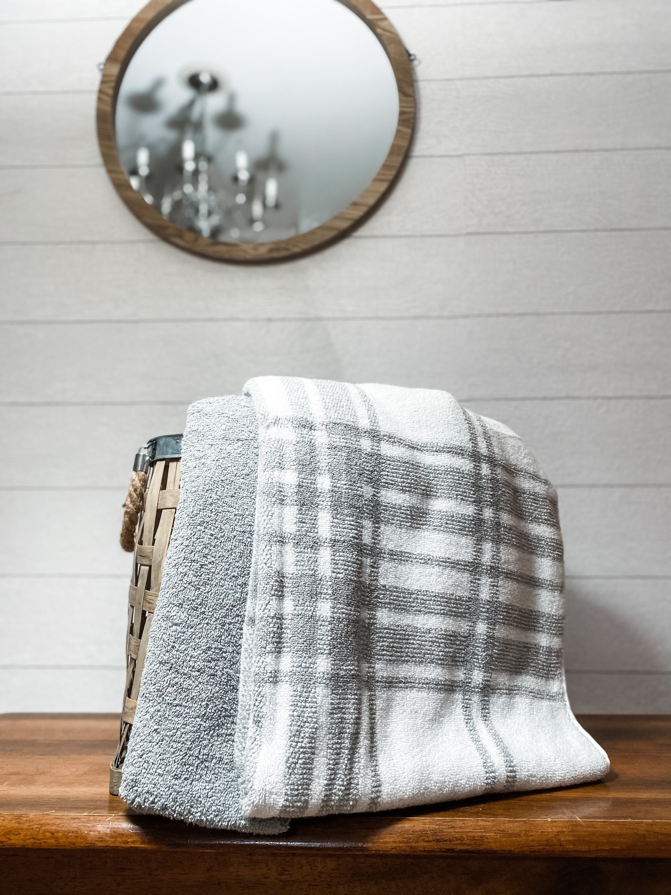 Grey Plaid Towel Pants
