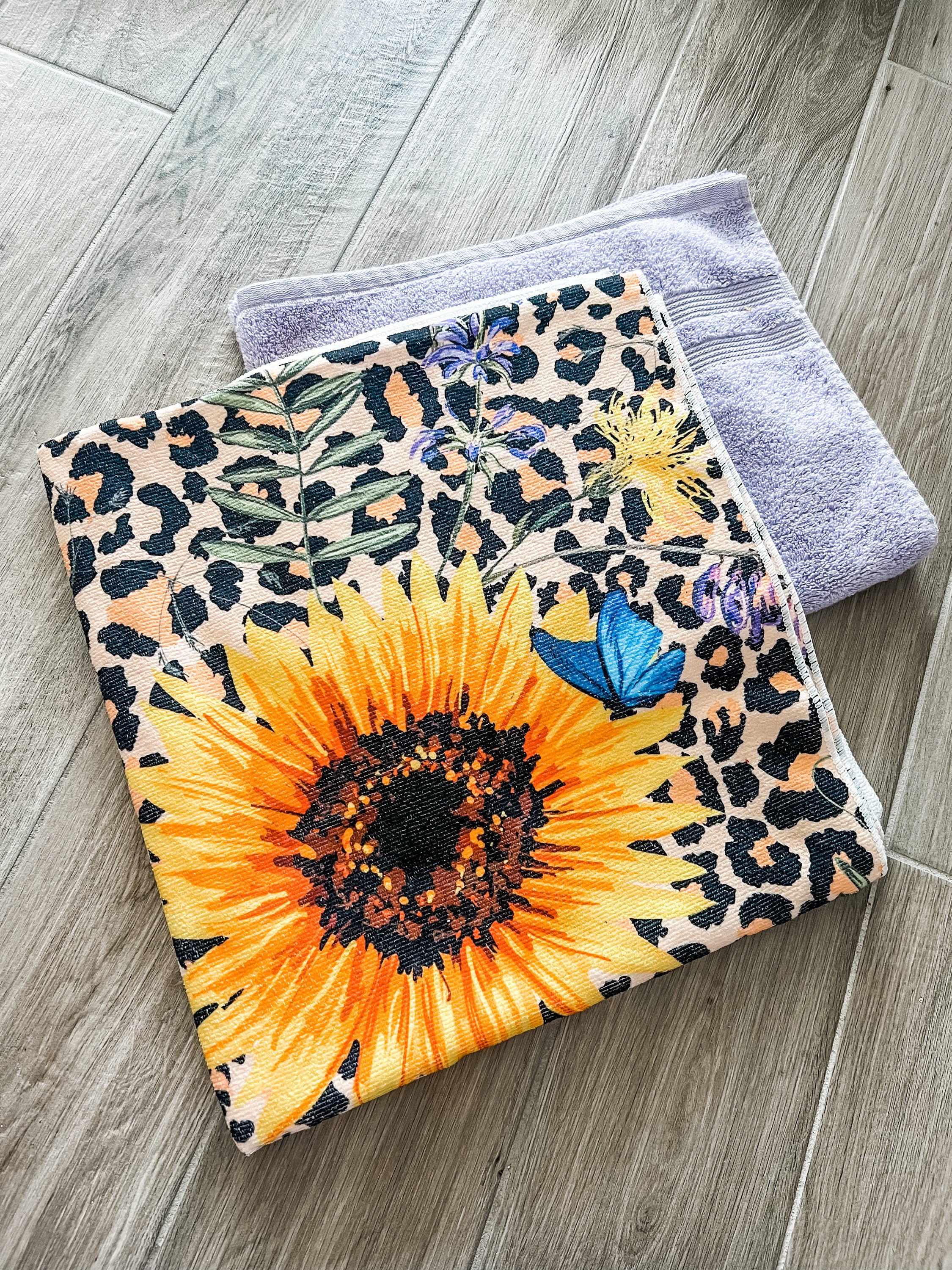 Floral Leopard Microfiber Towel Pants