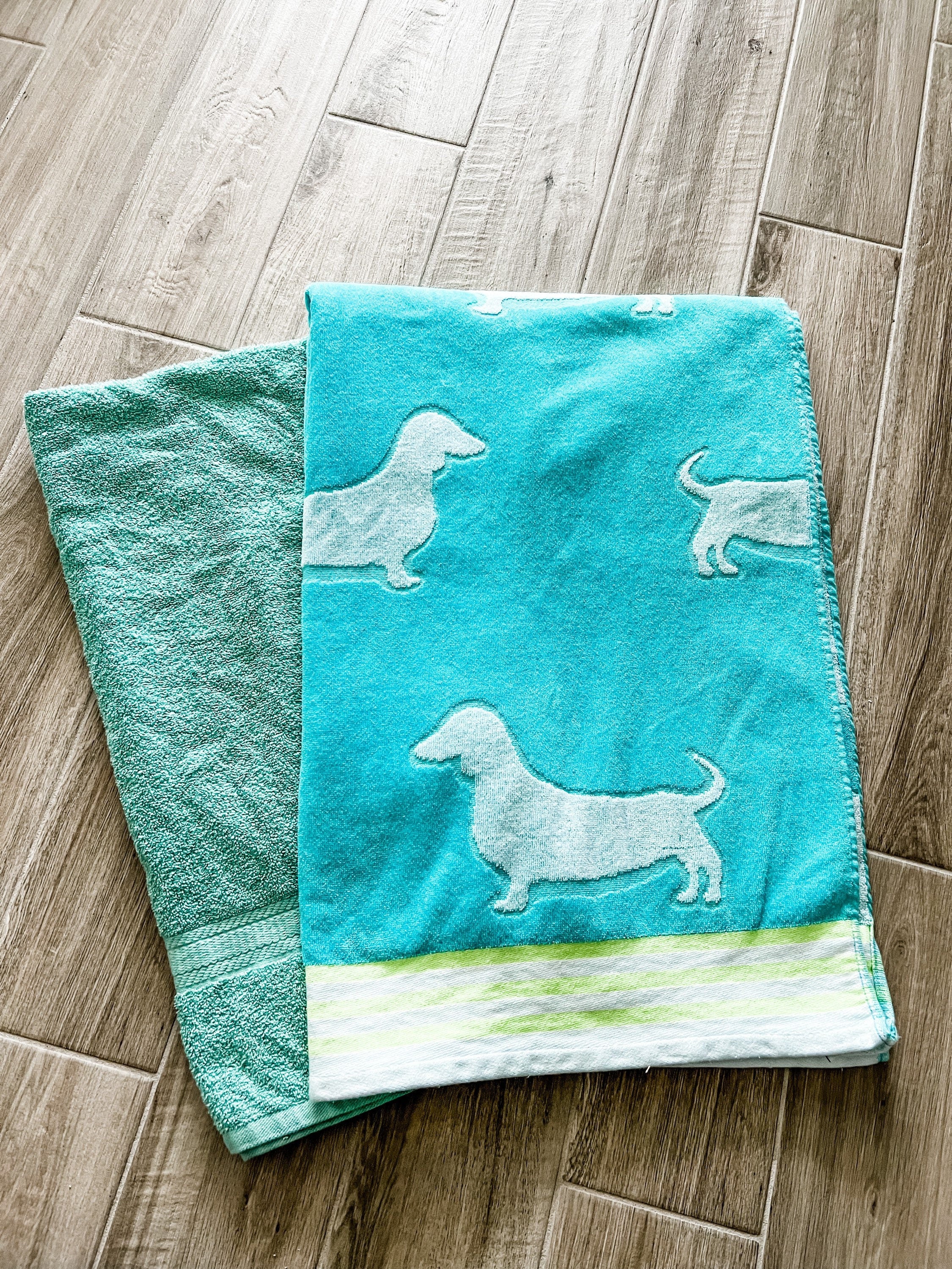 Blue Dachshund Towel Pants