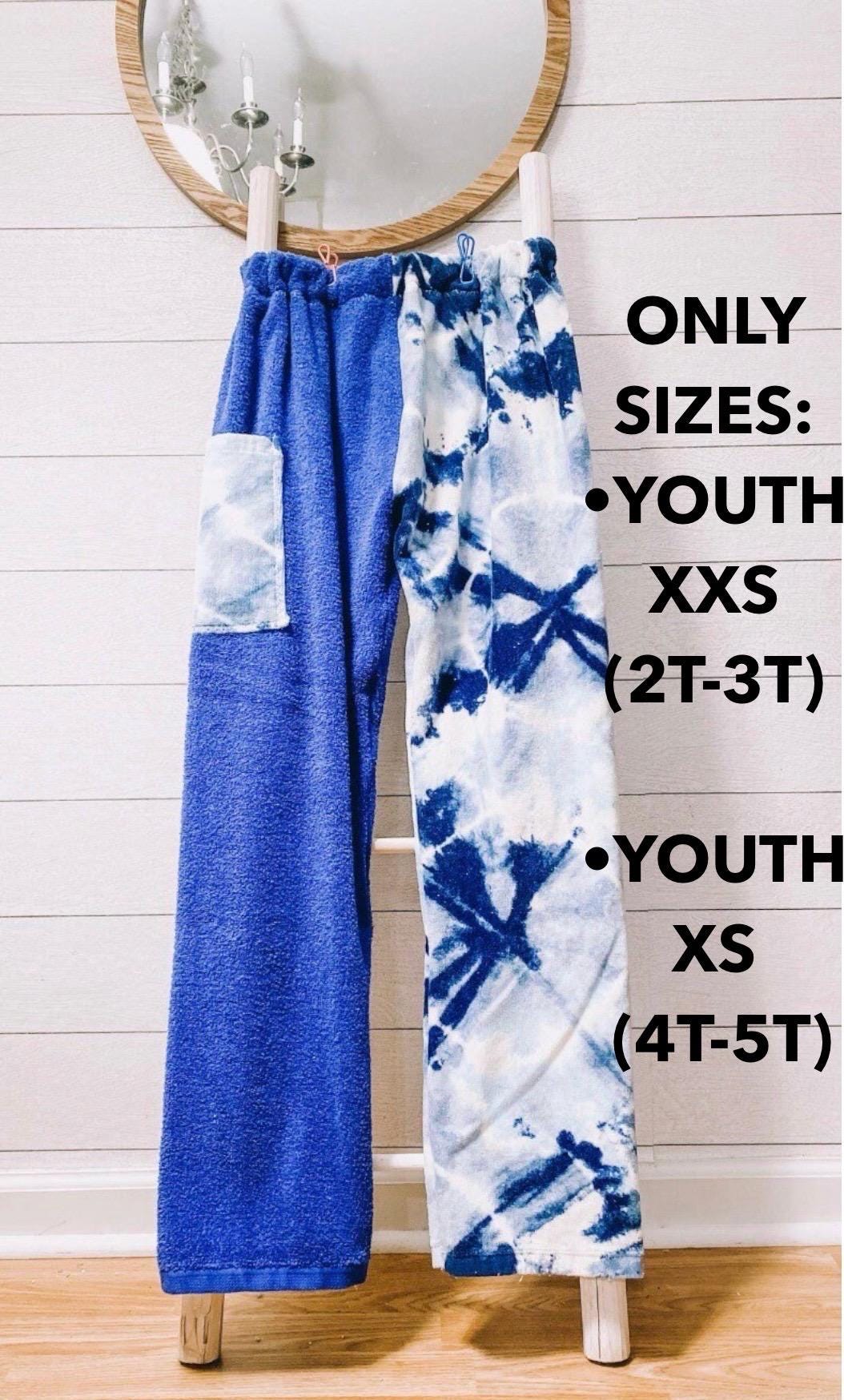 Blue TieDye Towel Pants