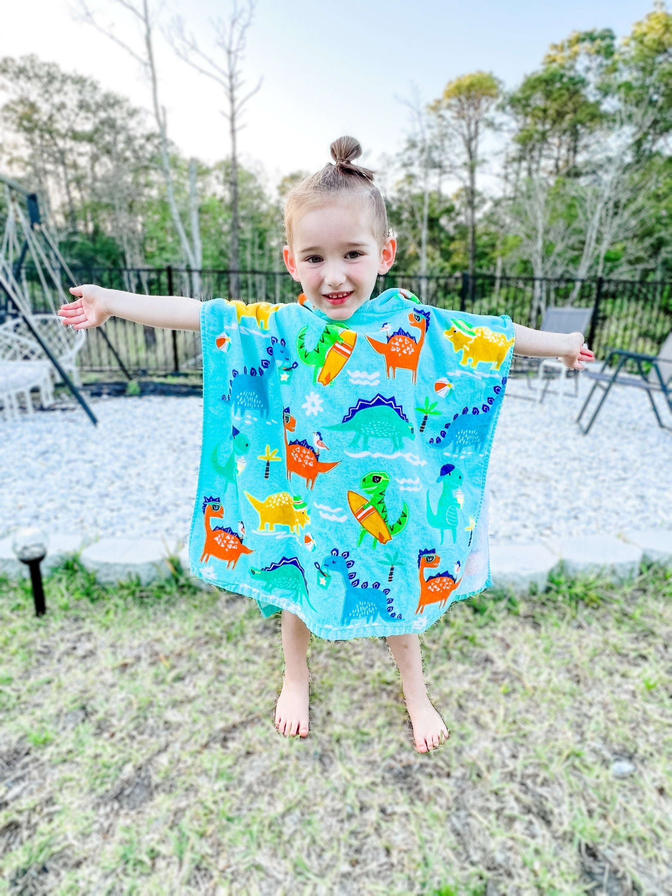 Dino RAWR Towel Poncho